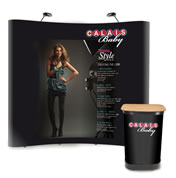 Faltdisplay-System "Cool Budget" inkl. Tonne und Leuchten (Faltdisplay-Systeme)