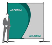 Bannerdisplay-Wandsystem "Stage" (Messewandsysteme)