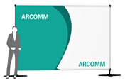 Bannerdisplay-Wandsystem "Stage" (Messewandsysteme)