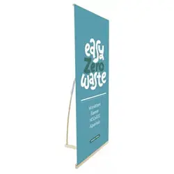 Details zu Holzbanner "Wood Stand" inkl. Druck