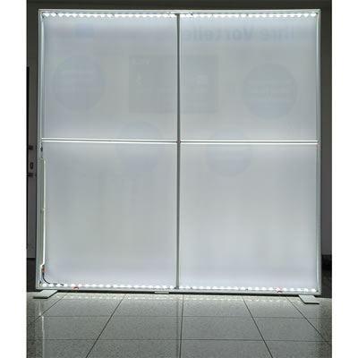 LED-Messewand "BigFrame Lightbox" inkl.Druck