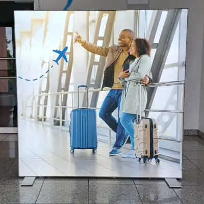 LED-Messewand "BigFrame Lightbox" inkl.Druck