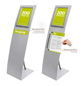 Bodenaufsteller "Segel" mit Infotafel A4