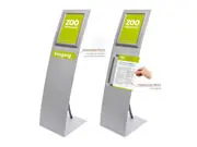 | (Bodenaufsteller "Segel" mit Infotafel A4)