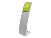 | (Bodenaufsteller "Segel" mit Infotafel A4)