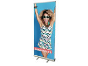 (Rollup-Display "Dragonfly double" inkl. Bannerdruck)