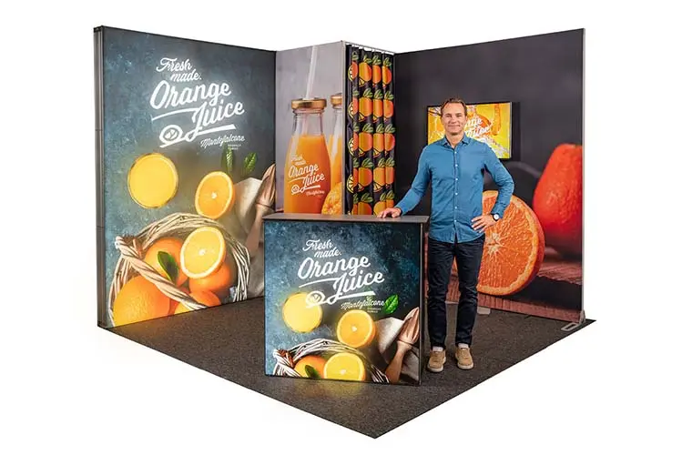 Messewand "Lightframe" inkl.Bedruckung