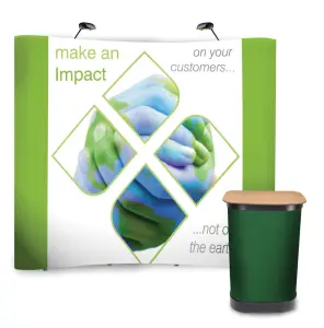 Faltdisplay-System "Cool Budget" inkl. Tonne und Leuchten (Faltdisplay-Systeme)