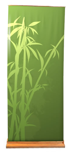 Greenline-Rollup "Bambus flach"  mit Bedruckung (greenline)