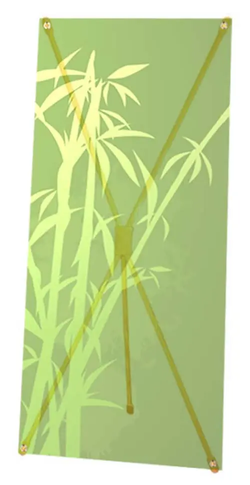 Greenline-X-Banner "Bambus"  mit Bedruckung (greenline)