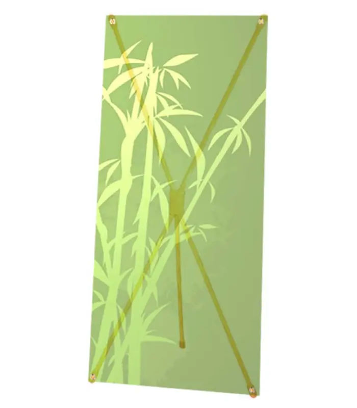 Greenline-X-Banner "Bambus"  mit Bedruckung