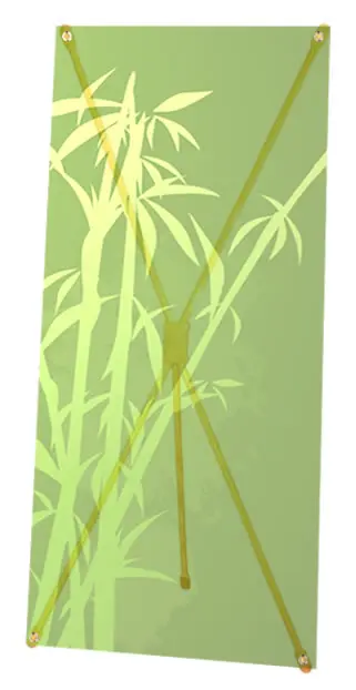 Greenline-X-Banner "Bambus"  mit Bedruckung