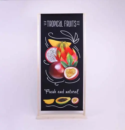 Holzbanner "Wood" inkl. Druck (Bannerdisplays)