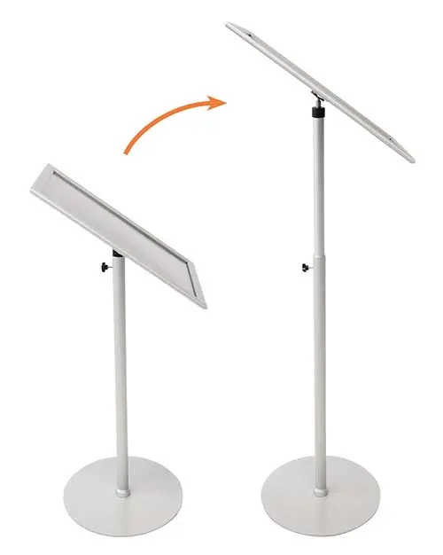 Hinweisaufsteller "Teleskopisch"
