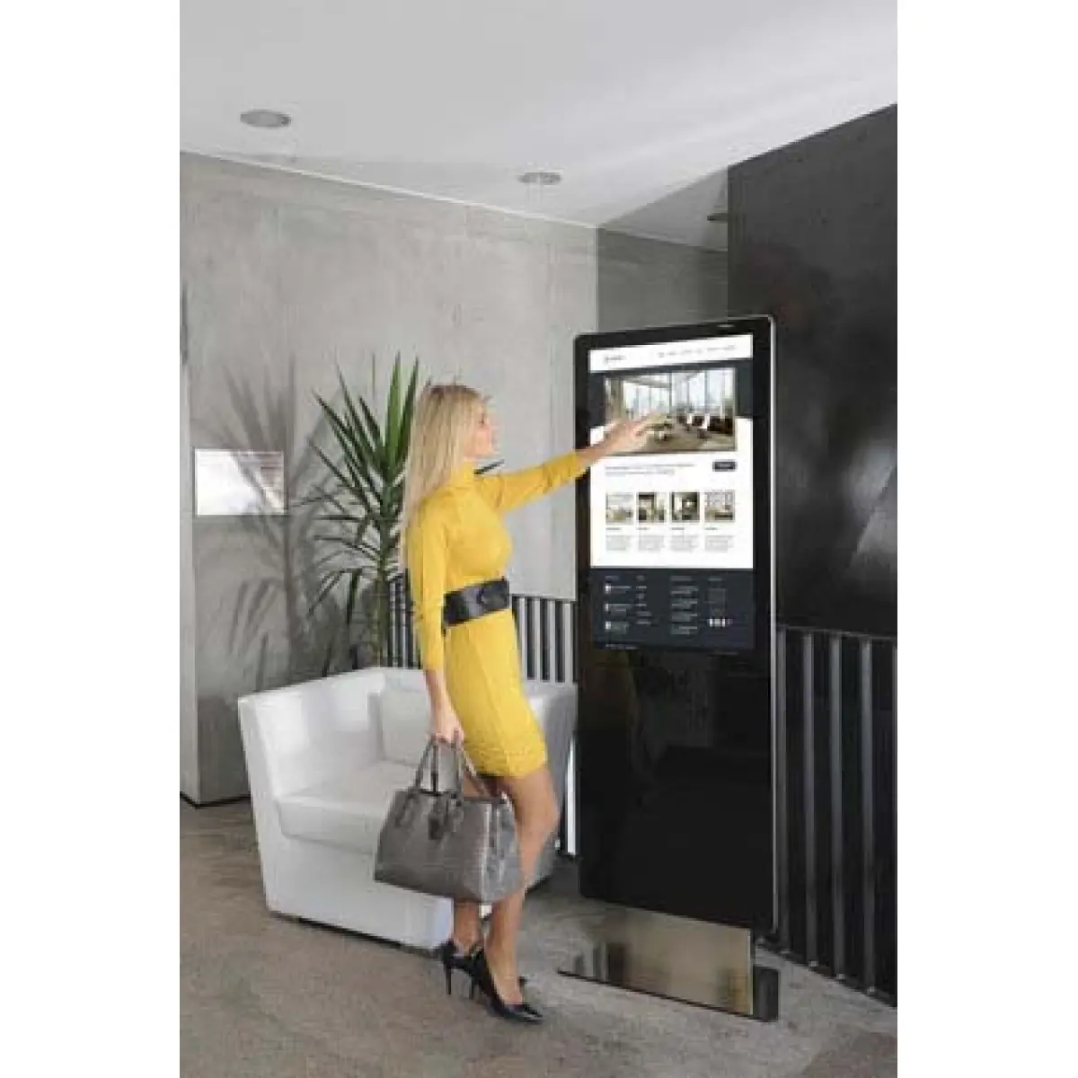 LCD-Bodendisplay "Media Sign" schwarz