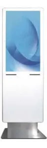 LCD-Bodendisplay "Media Sign" weiß