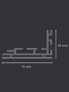 "LED Wandrahmen 75mm" inkl. Druck 