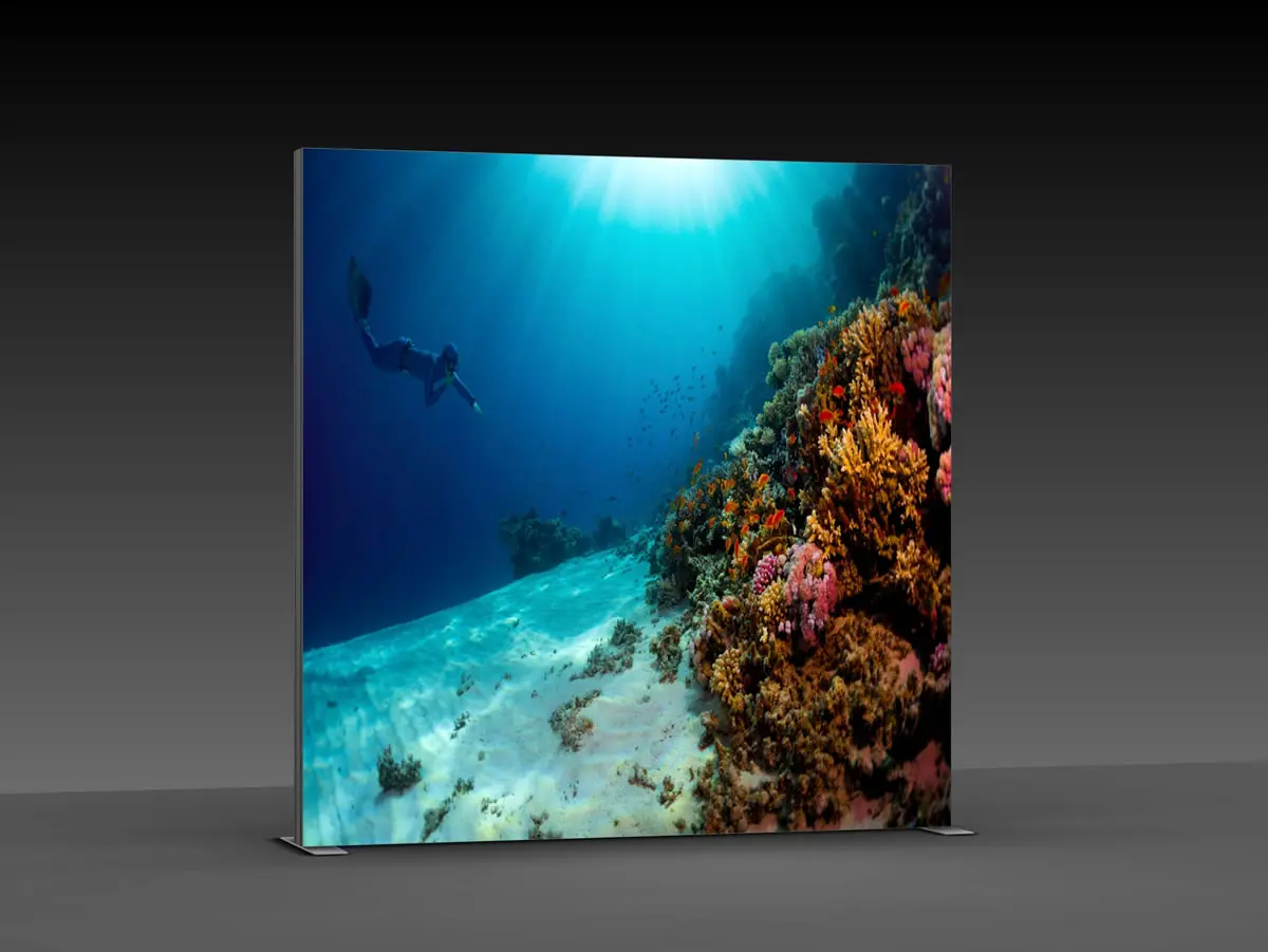 LED-Messewand "BigFrame Lightbox" inkl.Druck