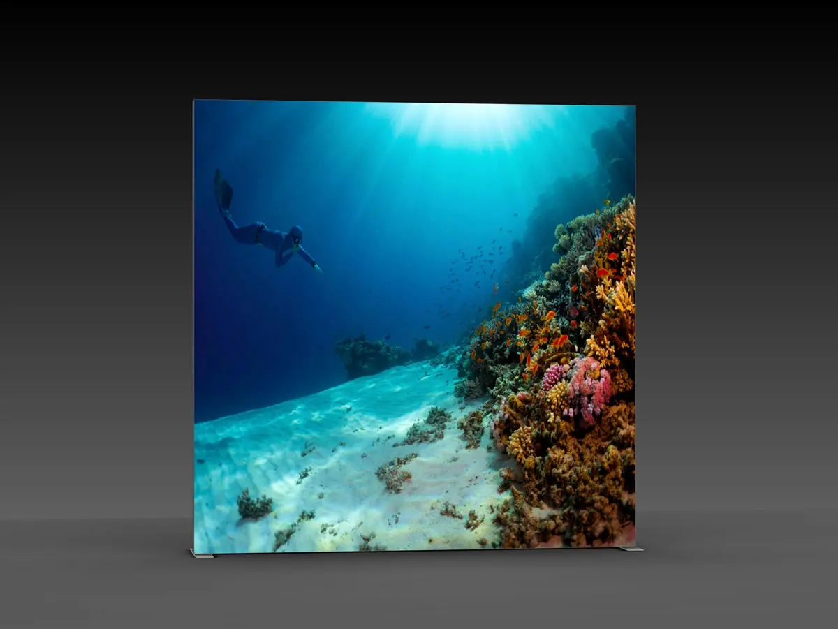LED-Messewand "BigFrame Lightbox" inkl.Druck