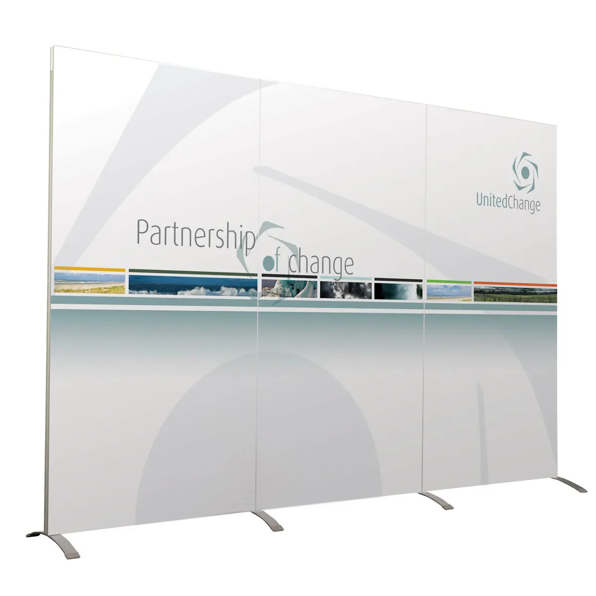 Stabile Trennwand "Vector" mit Plexiglas oder PVC