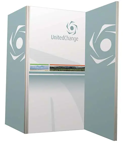 Stabile Trennwand "Vector" mit Plexiglas oder PVC (Sonderaufsteller_Trennwaende)