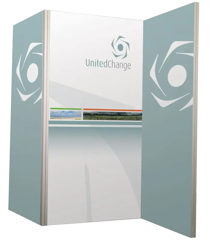 Stabile Trennwand "Vector" mit Plexiglas oder PVC
