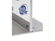 Detailansicht Plattenhalter Panel Base DESIGN mit eingespannter Leichtschaumplatte. | (Plattenhalter "Panel Base DESIGN" )