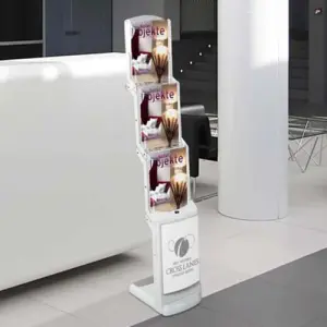 Prospektständer "Real Bianco Lounge" 3xA4