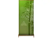 (Greenline-RollUp "Bambusstab" mit Bedruckung)