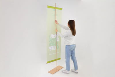 Holzbanner "Wood Craft" inkl. Bannerdruck
