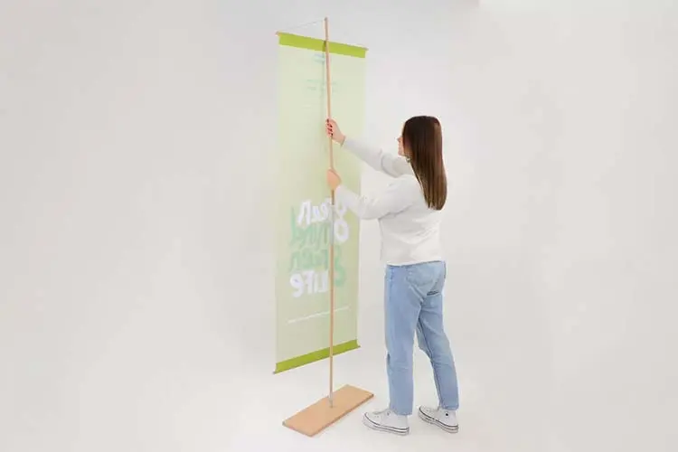 Holzbanner "Wood Craft" inkl. Druck