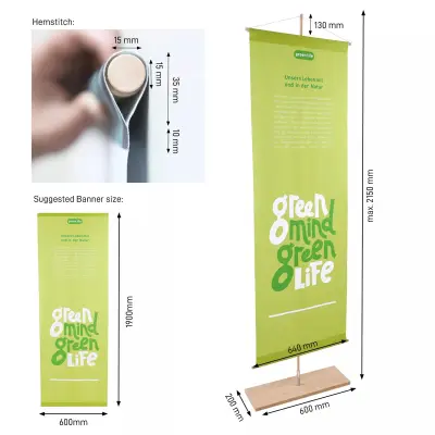 Holzbanner "Wood Craft" inkl. Druck