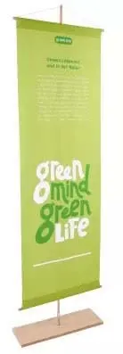 Holzbanner "Wood Craft" inkl. Druck (Bannerdisplays)