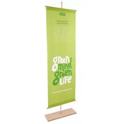 Holzbanner "Wood Craft" inkl. Druck (greenline)