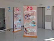 (Greenline-RollUp "Bambus oval Double"  mit Bedruckung)