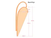 | (Beachflag Diagonal inkl. Fahnendruck)