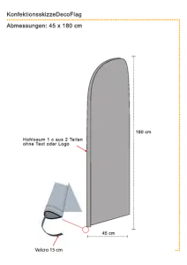 Ersatzfahne für Beachflag Lang