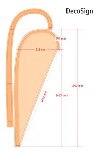 Beachflag Diagonal inkl. Fahnendruck