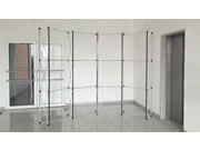 (Faltdisplay-System "Cool Budget" inkl. Tonne und Leuchten)
