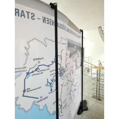 Rückansicht der hochwertigen Messewand (Bannerdisplay-Wandsystem "Stage")