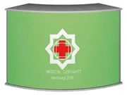 (Modulare Messetheke "MM gebogen" inkl. Druck)