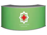 (Modulare Messetheke "MM gebogen" inkl. Druck)