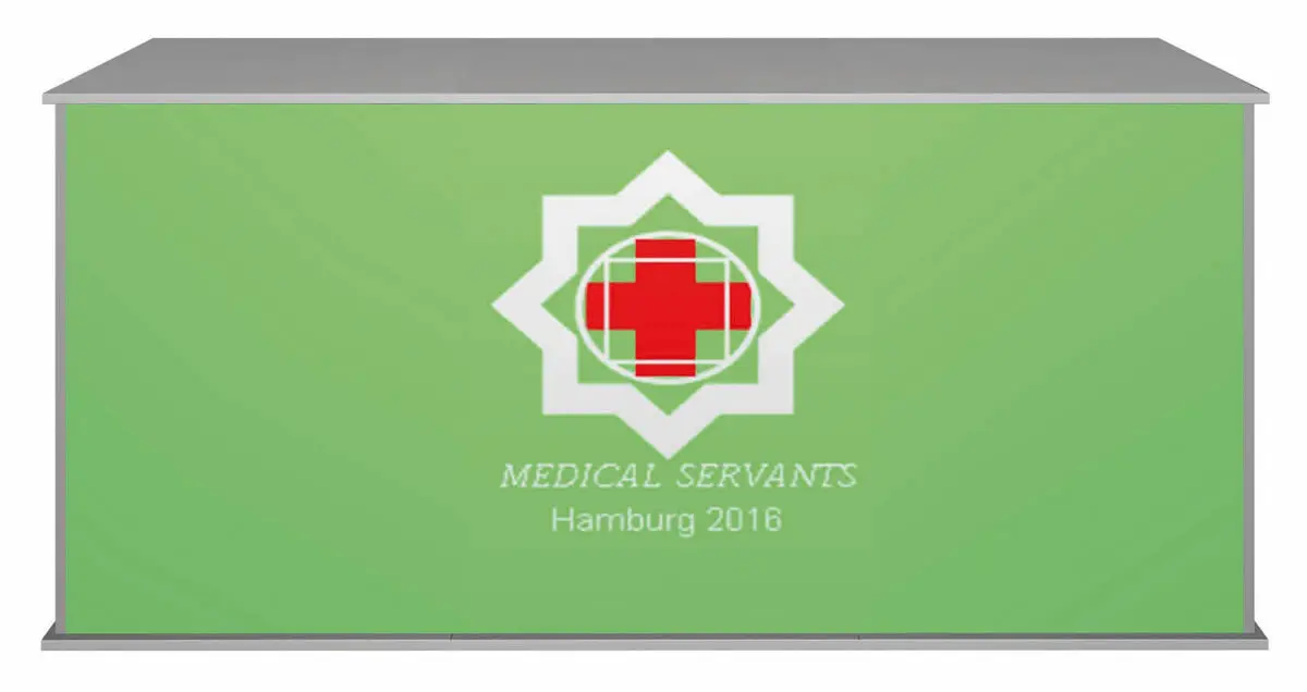 Modulare Messetheke "MM gerade" inkl. Druck