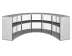 Modulare Messetheke "MM gebogen" inkl. Druck  (Theken und Counter) 