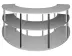 Modulare Messetheke "MM gebogen" inkl. Druck  (Theken und Counter) 