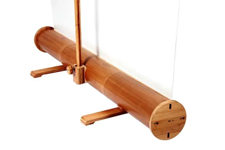 Greenline-RollUp "Bambus rund 2" mit Bedruckung