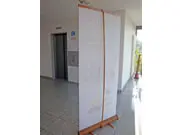 (Greenline-RollUp "Bambus rund 2" mit Bedruckung)