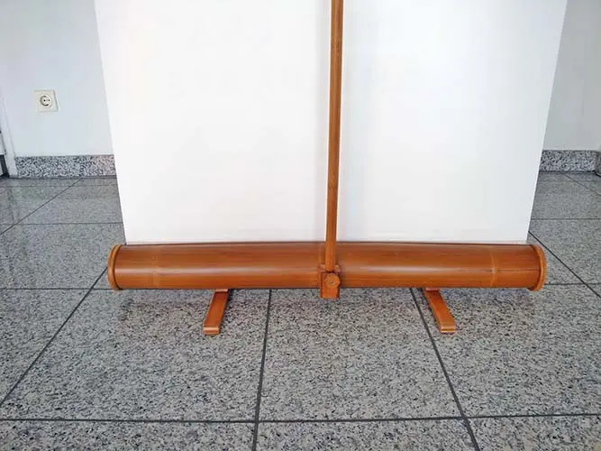 Greenline-RollUp "Bambus rund 2" mit Bedruckung