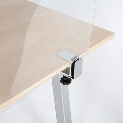 Tischklemme für Plexiglas- oder PVC-Scheibe