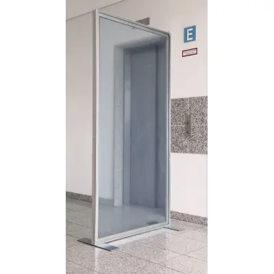 stabile Trennwand Vector 100cm breit mit Plexiglas-Scheiben (Stabile Trennwand "Vector" mit Plexiglas oder PVC)